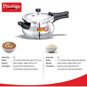 Prestige Deluxe Alpha pressure indicator highlights safe, monitored cooking.
