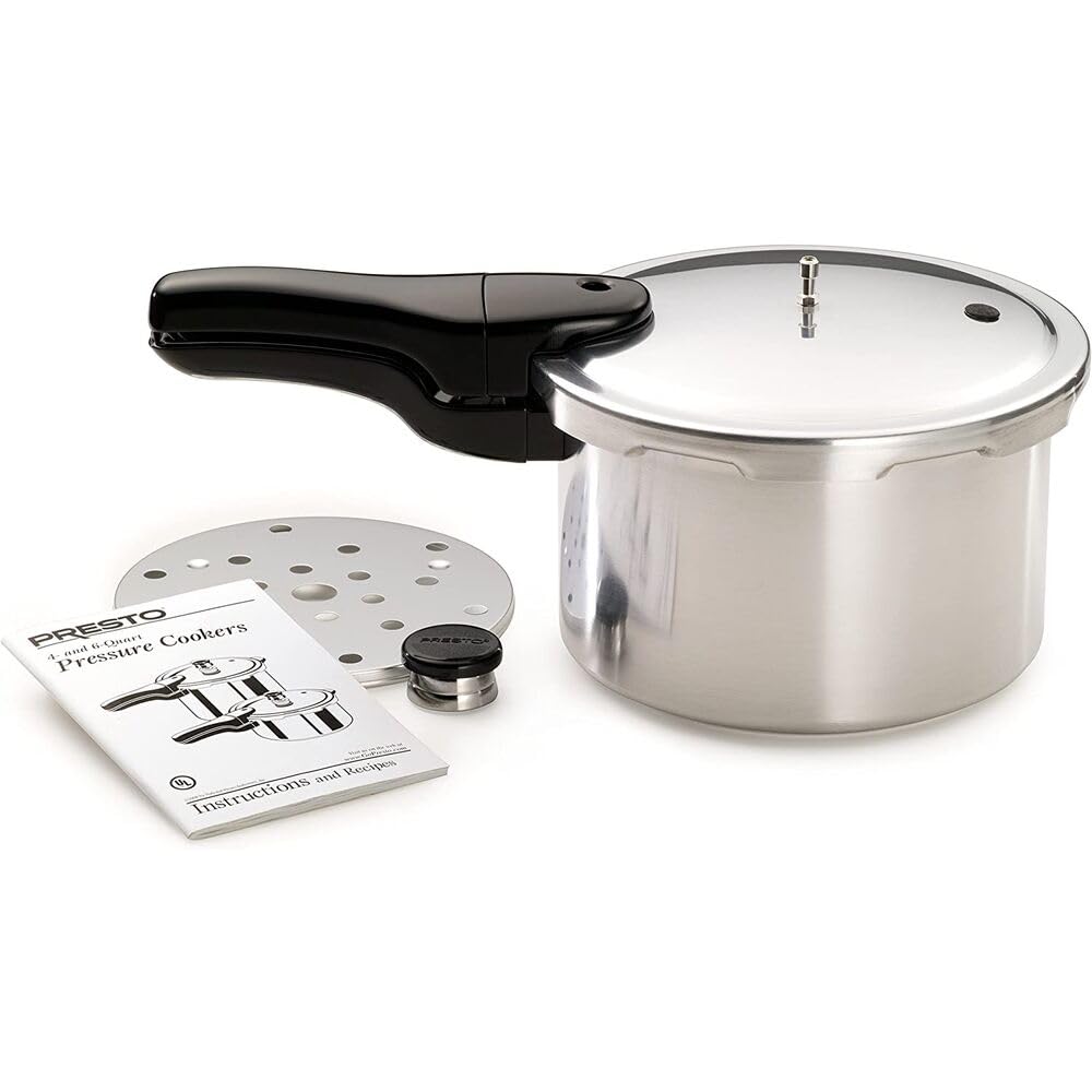 Presto 01241 inner pot with polished aluminum surface for even heat distribution.