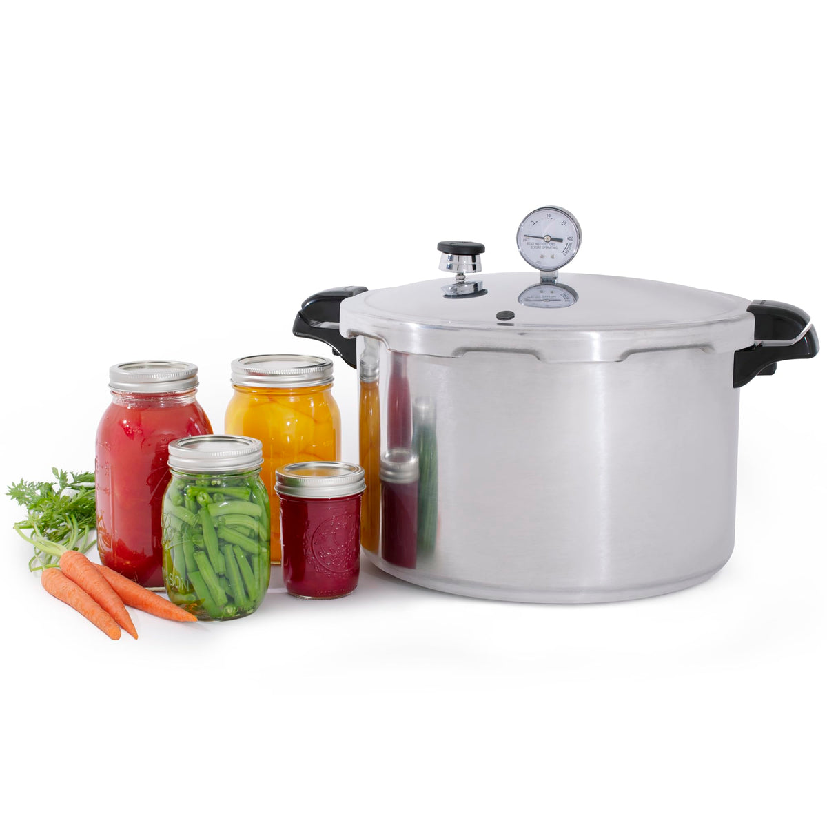 Presto 16-quart pot shown ready for high-volume canning and versatile cooking.