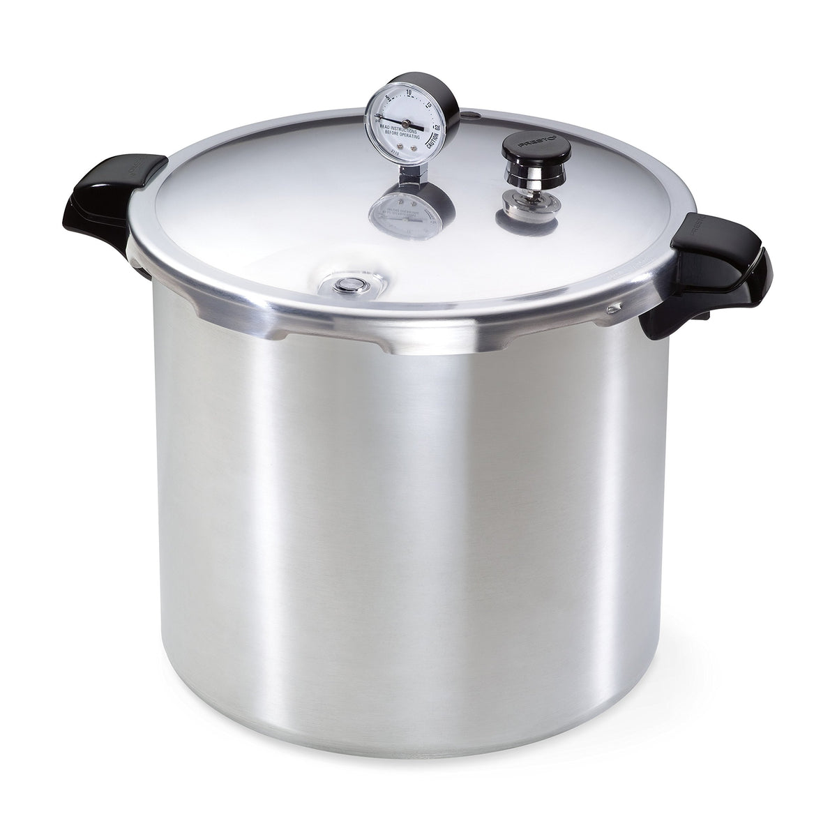 Presto 01781 pressure canner lid with stay-cool handles for safe operation.