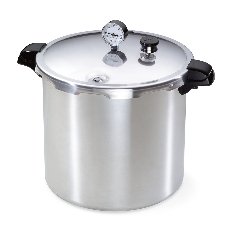 Presto 01781 pressure canner lid with stay-cool handles for safe operation.