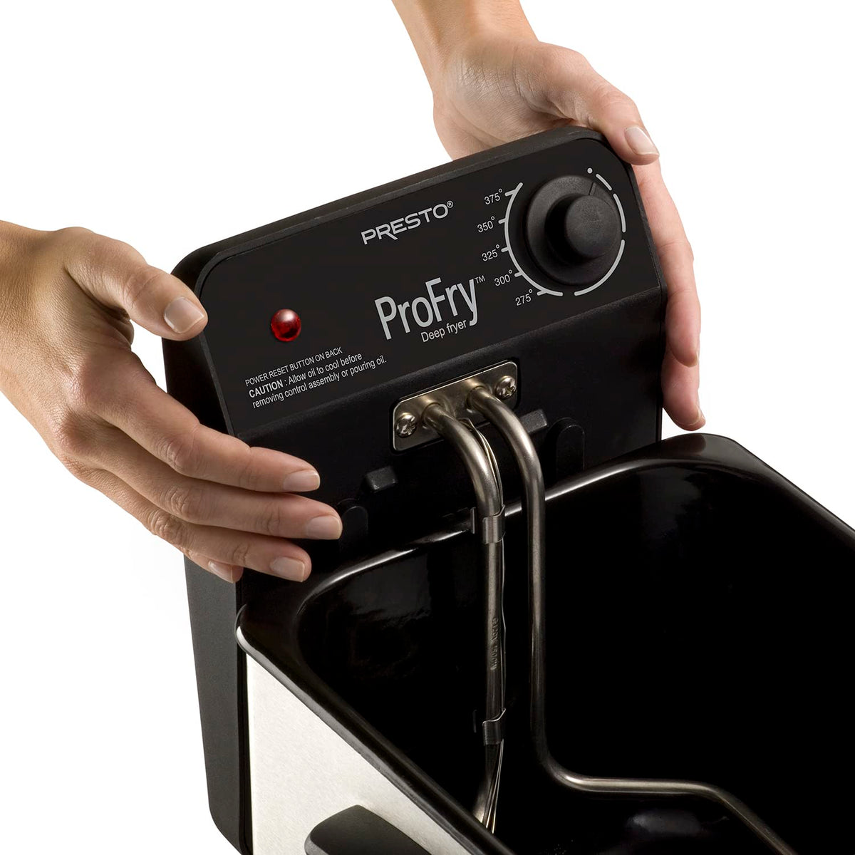 Presto 05461 eight-cup capacity deep fryer basket demonstrates ability to fry family-size portions