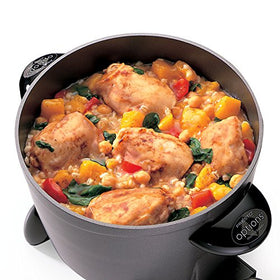 Presto 06003 Options heavy cast aluminum base delivers even heat.