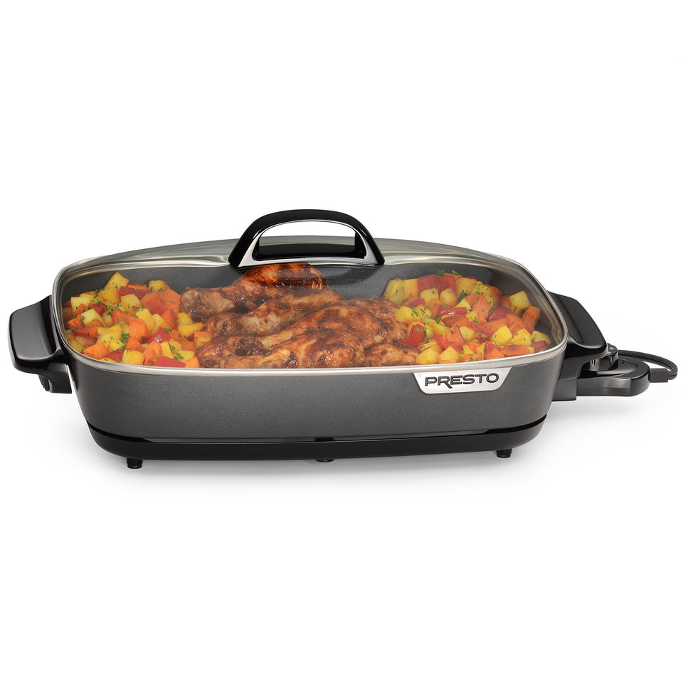 Presto 06858 16-inch skillet with glass cover for easy serving
