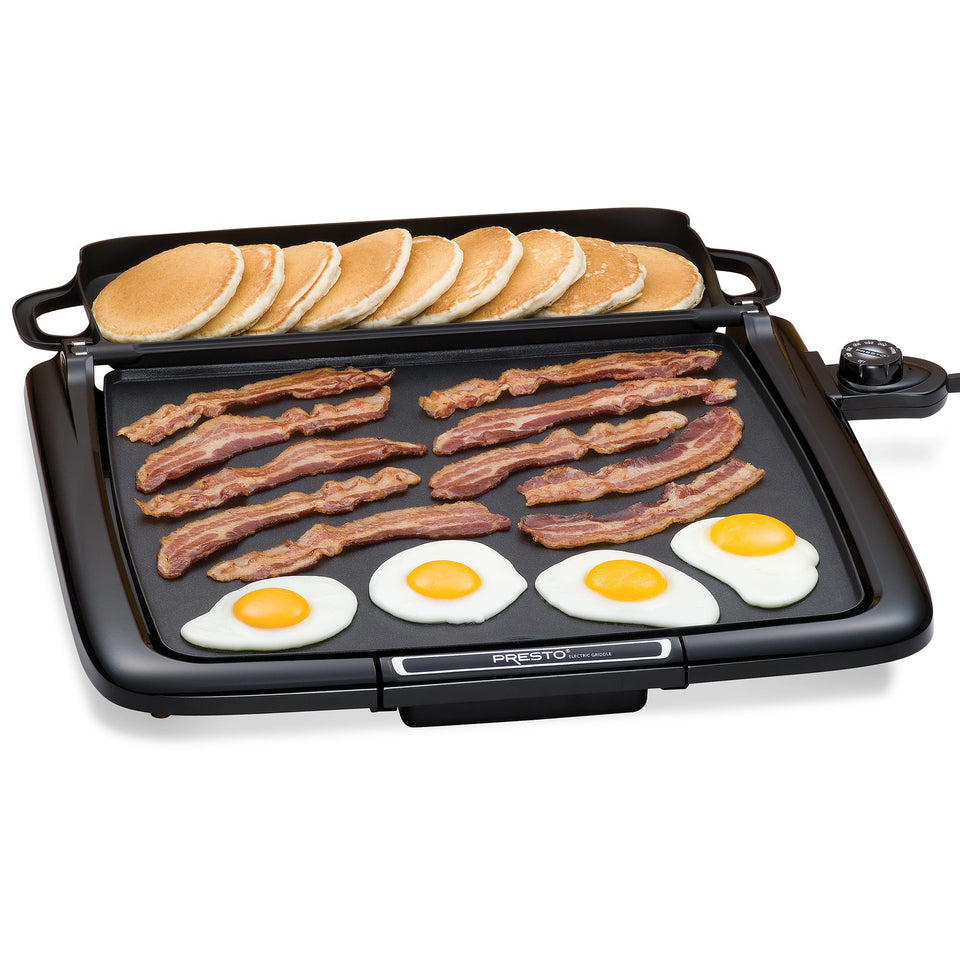 Presto 07023 XL cool-touch griddle surface with PFAS-free ceramic nonstick for easy cooking
