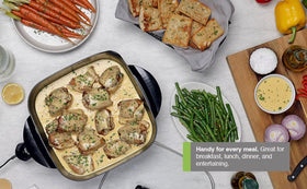 Presto 07117 heavy cast aluminum pan with built-in pour spout for serving