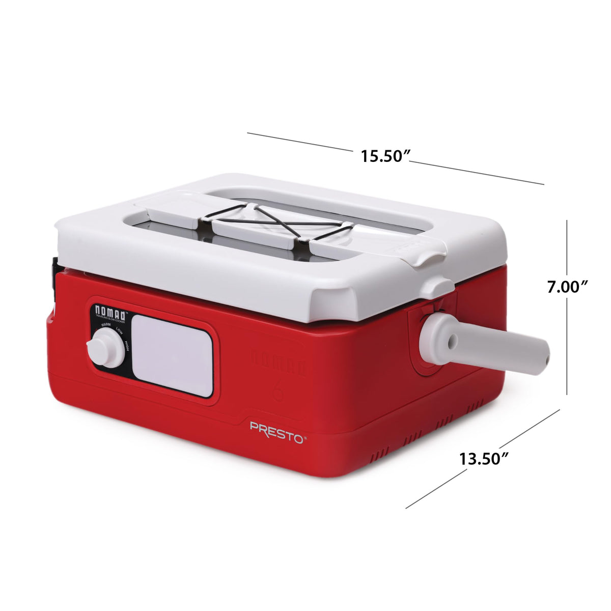 Presto Nomad detachable utensil holder serves as transit and serving rest.