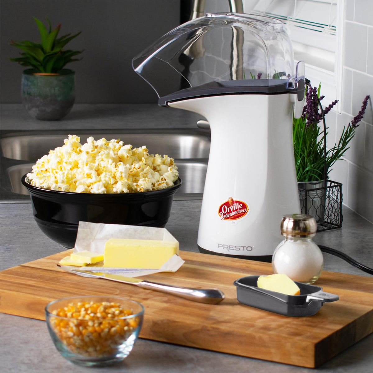 Presto compact-design with cord wrap for easy kitchen storage.