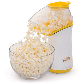 Presto PopLite chute directs popcorn neatly into the bowl.