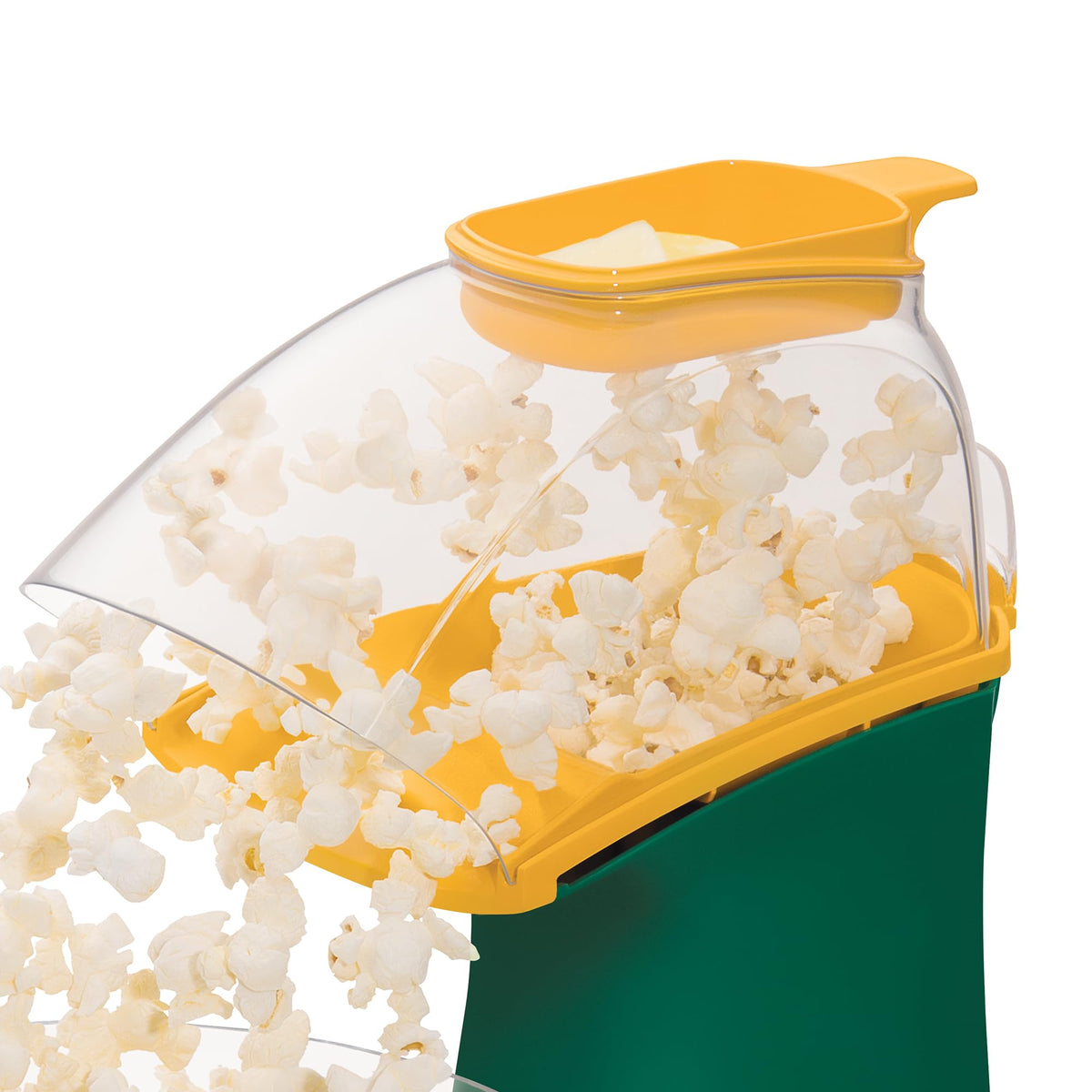 Presto PopLite butter melter and measuring cup in action for easy topping.