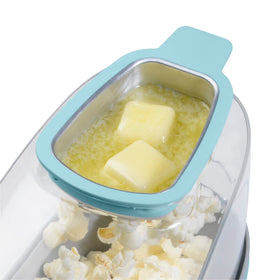 Presto PopLite Plus cord-wrap storage keeps the unit tidy on the counter.
