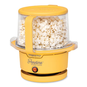 Presto Showtime gourmet popcorn popper ready for 9-cup batches and quick snacking