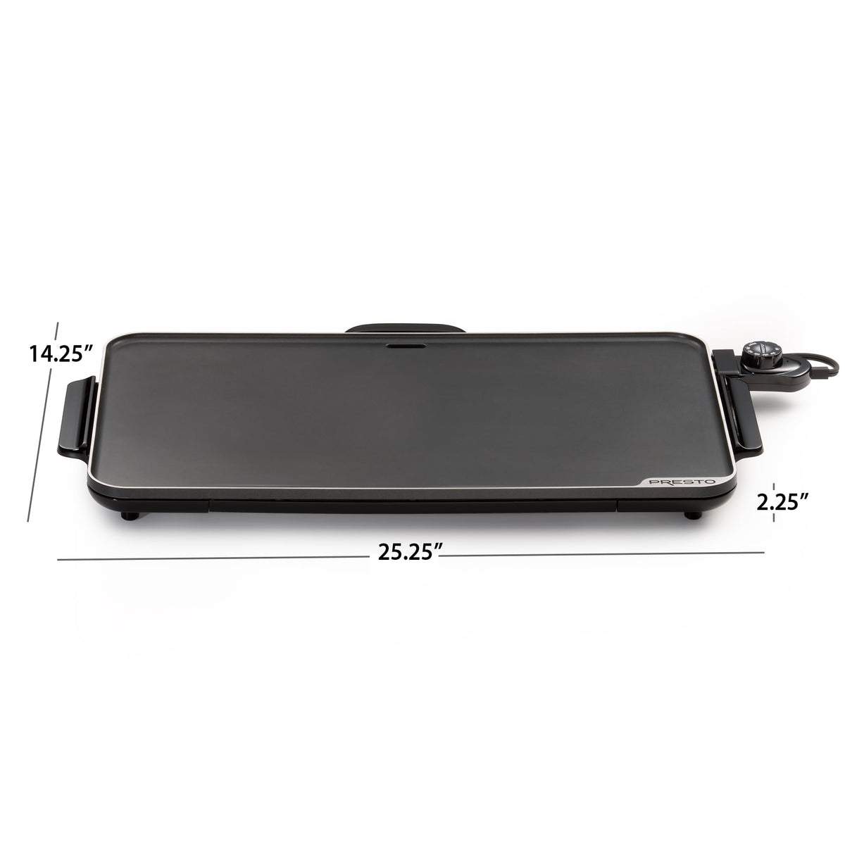Ceramic nonstick surface of Presto griddle for easy release