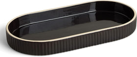 Preston Lane Signature Ceramic Tray alabaster with fluted edges for refined storage