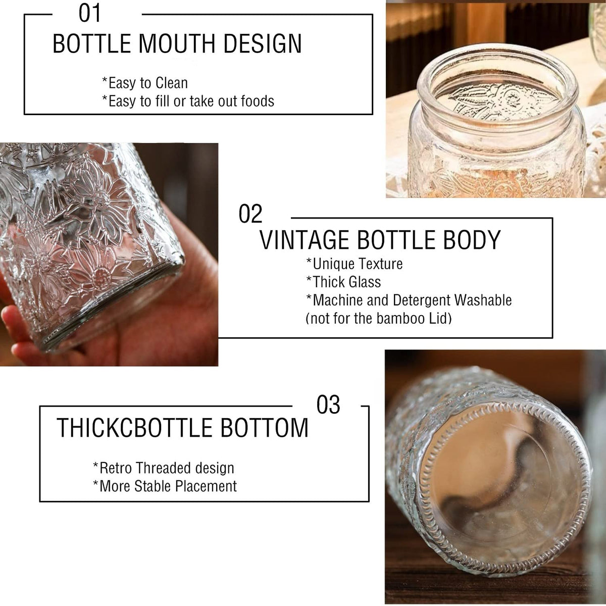 Prettidecor glass container ideal for coffee storage with secure seal.
