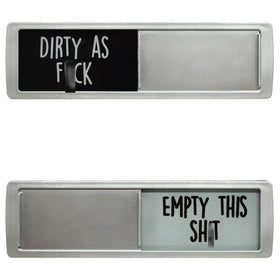 Pretty Inappropriate dishwasher magnet shows clean or dirty status for quick kitchen organization.