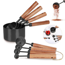 PrettyFine 8-piece set with cups and spoons for precise recipe prep.