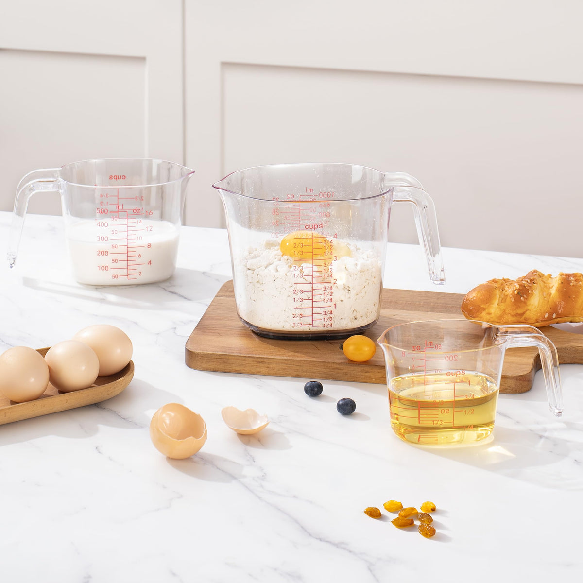 PRETTYFINE nesting cups save space, keeping essential tools within easy reach.