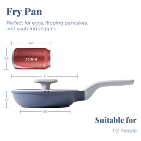 PRICUSIS pan with flared sides for effortless flipping and tossing.