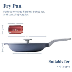 PRICUSIS frying pan lid gray keeps moisture in for even heating.