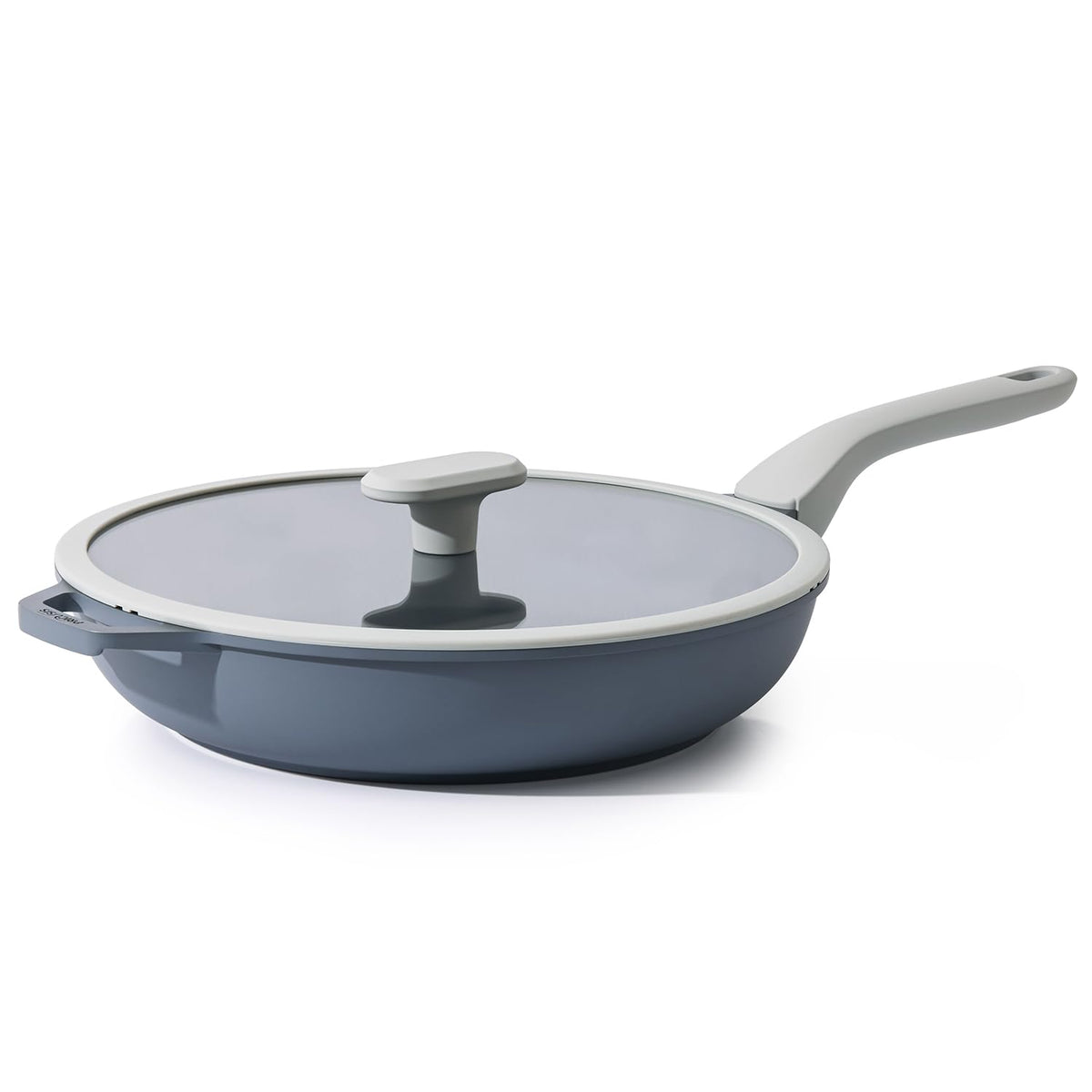PRICUSIS 12-inch gray nonstick ceramic frying pan for easy cooking and cleanup.