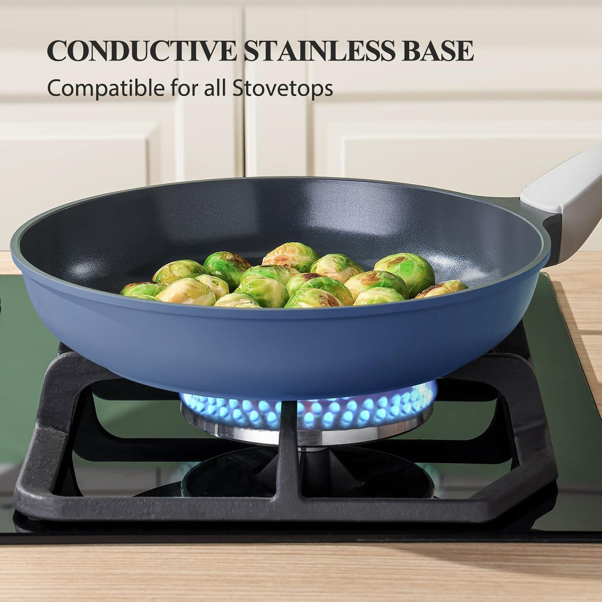 PRICUSIS versatile fry pan ideal for bacon, searing, and sautéing