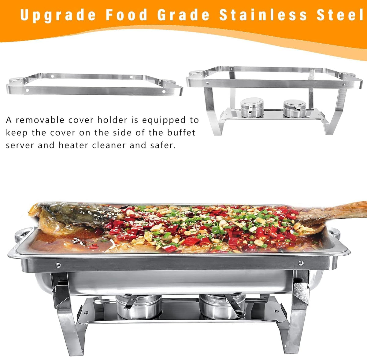 PRIJESSE chafing fuel holder included for safe warming during service