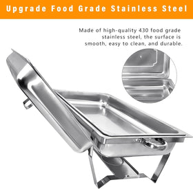 PRIJESSE stainless steel chafers deliver durable rust-resistant service