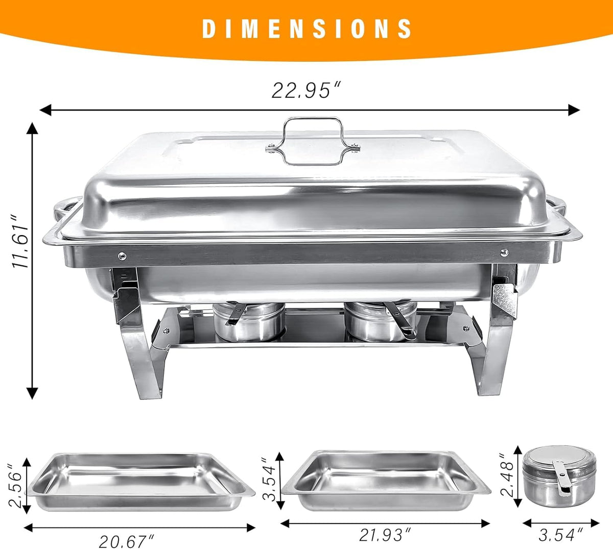 PRIJESSE reliable chafers for picnics and birthdays on the go