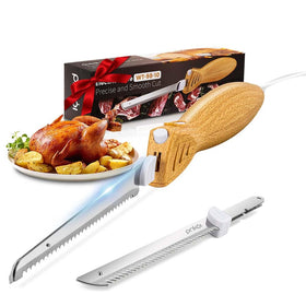 Prikoi Electric Knife handle ergonomic grip for comfortable slicing sessions.