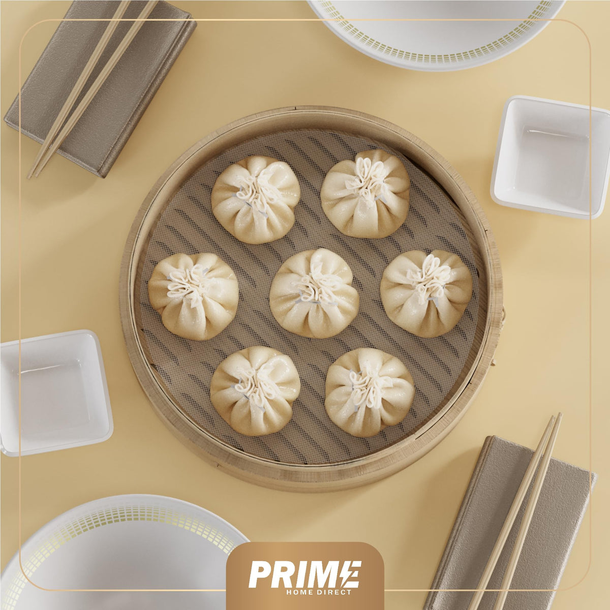 Prime Home Direct steamer fits standard wok for versatile cooking