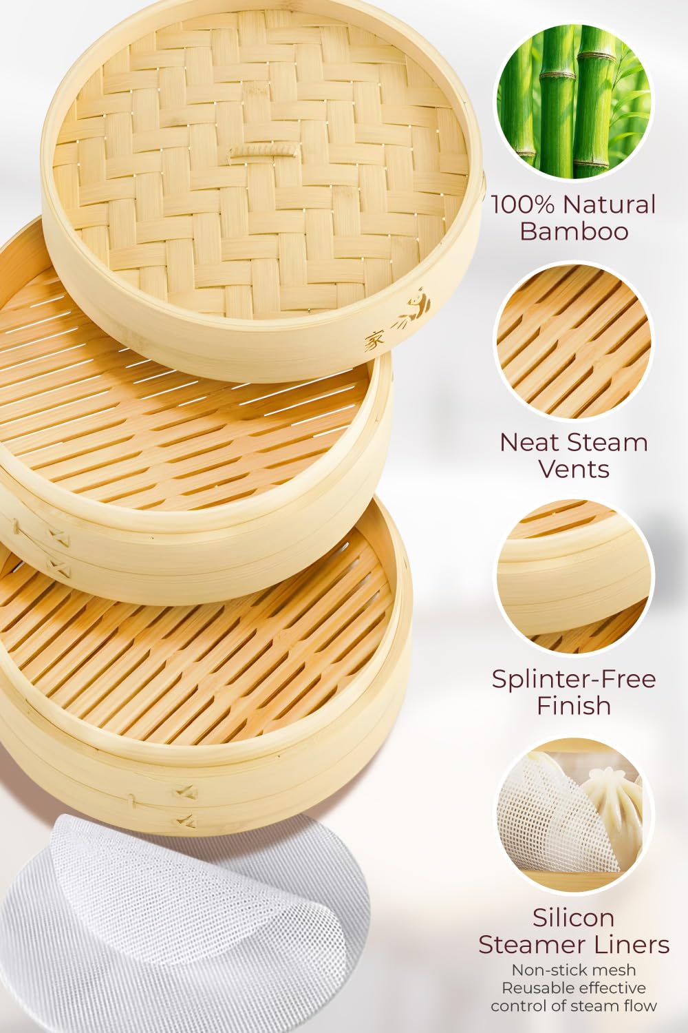 Prime Home Direct chopsticks set included for authentic dim sum prep.