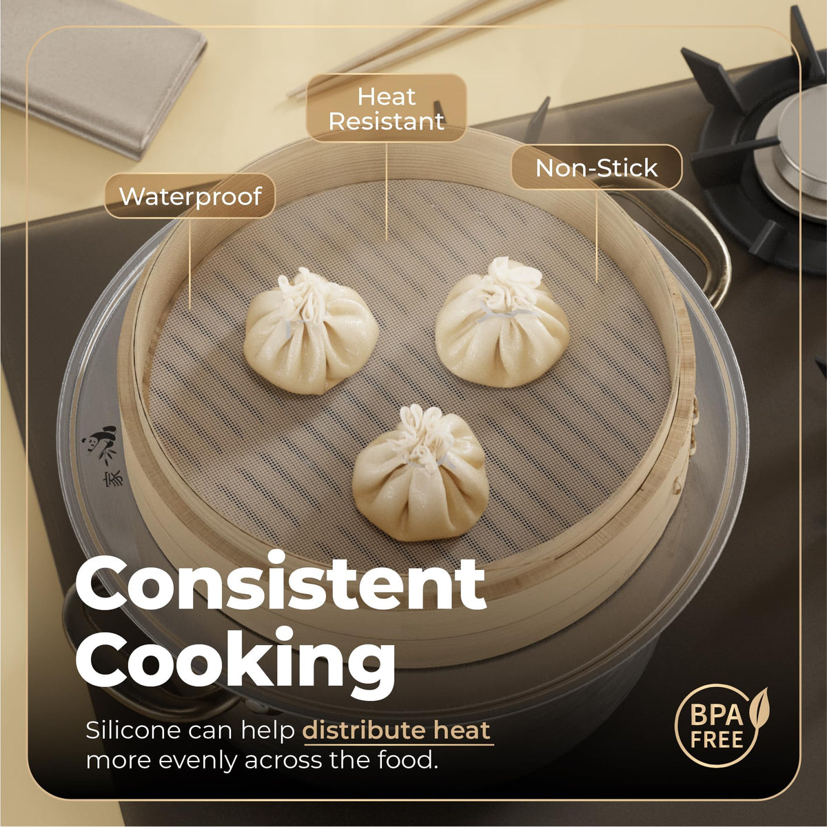 Prime Home Direct heat-resistant liners withstand -40 to 220°C.