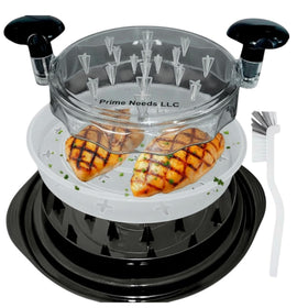 Prime Needs Chicken Shredder with base and tray for mess-free shredding.