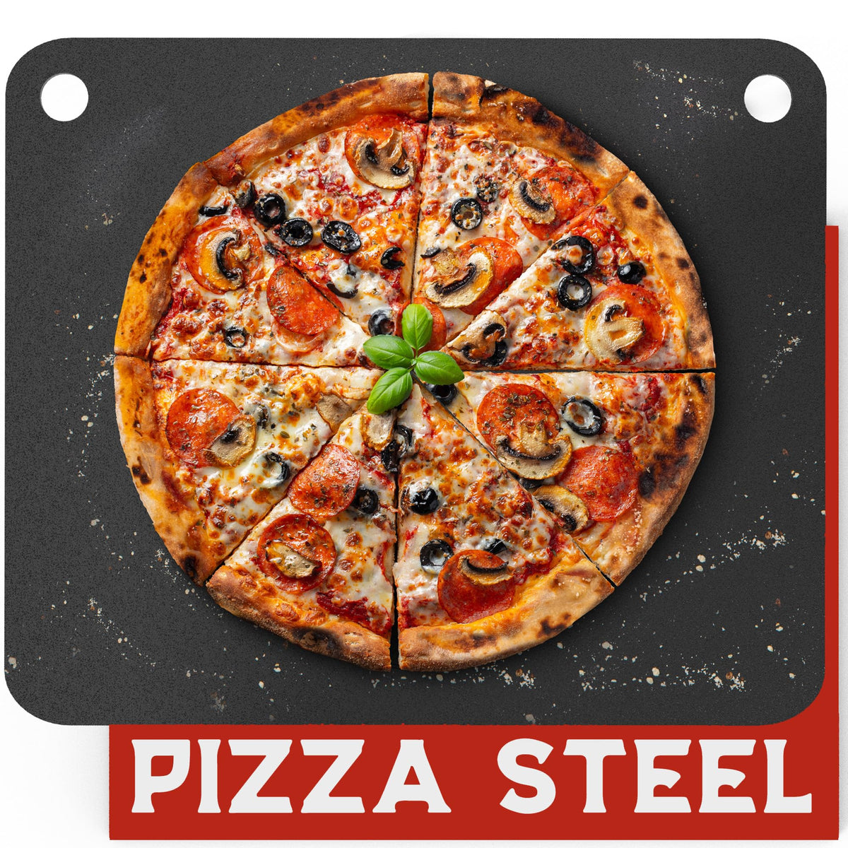 Primica Pizza Steel XL: even oven heat for crust perfection.