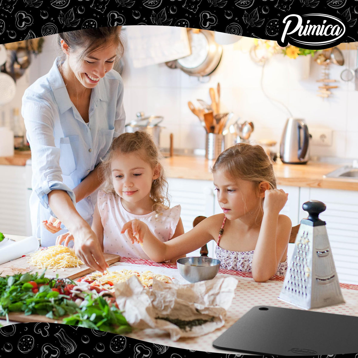 Primica Pizza Steel XL: oven to grill transition for versatile cooking.