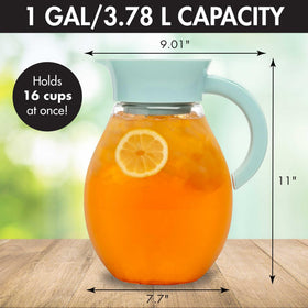 Primula pour-spout design enables controlled, drip-free pouring.