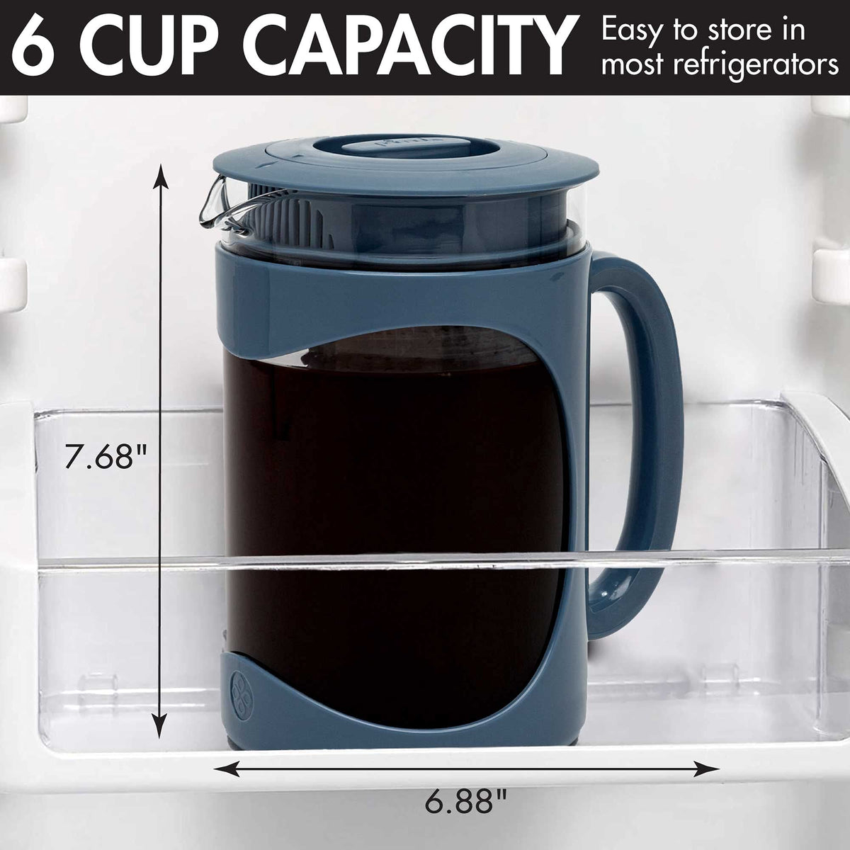 Primula Burke comfort grip handle provides easy, controlled pouring.