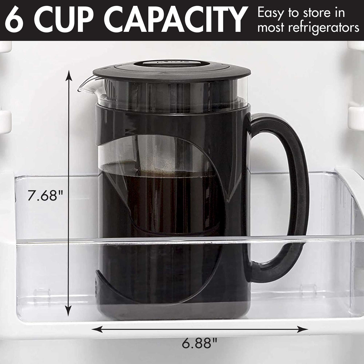 Primula Burke Deluxe comfort grip handle enhances pouring control and comfort.