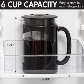 Primula Burke Deluxe comfort grip handle enhances pouring control and comfort.