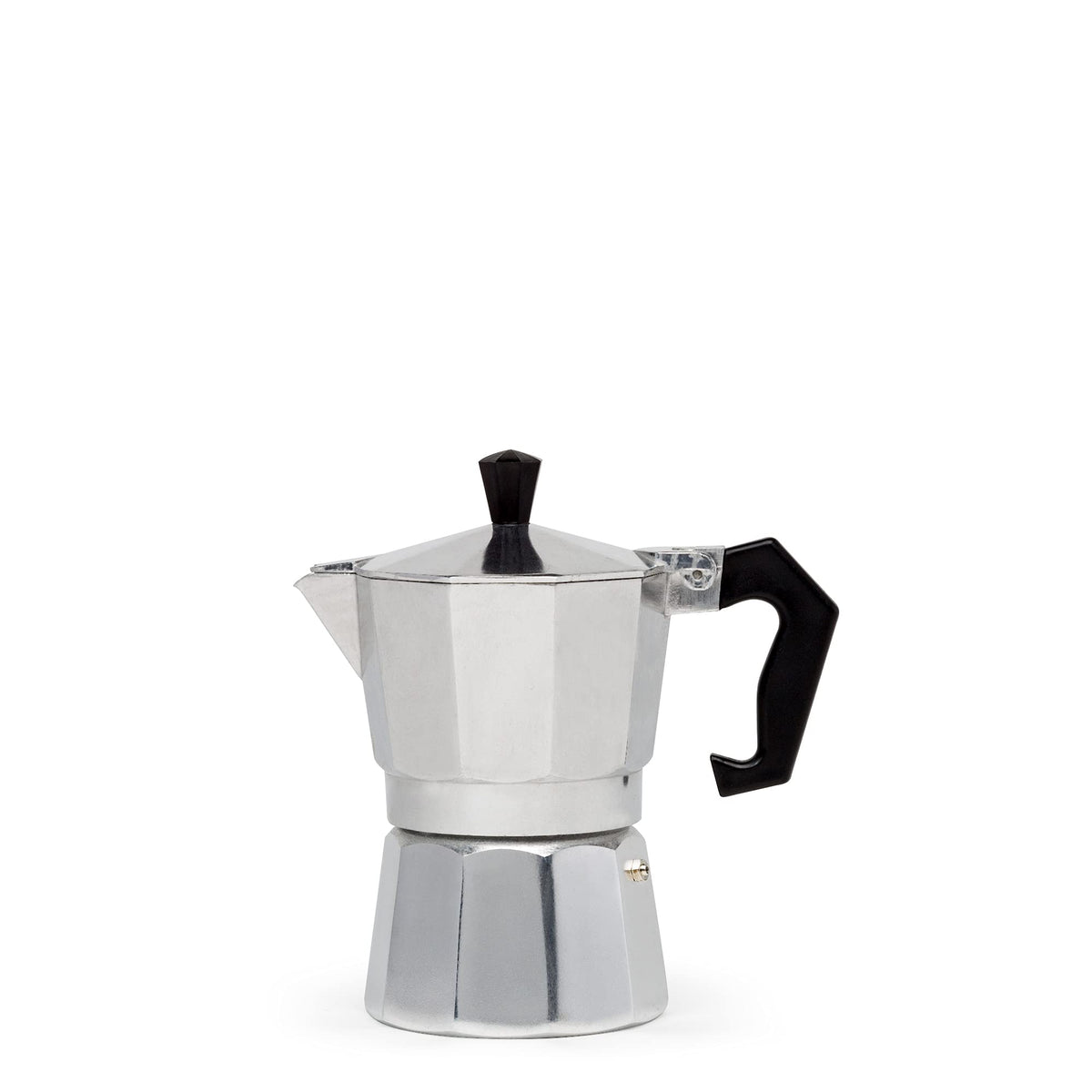 Primula Classic stovetop espresso maker brews three demitasse cups at home.