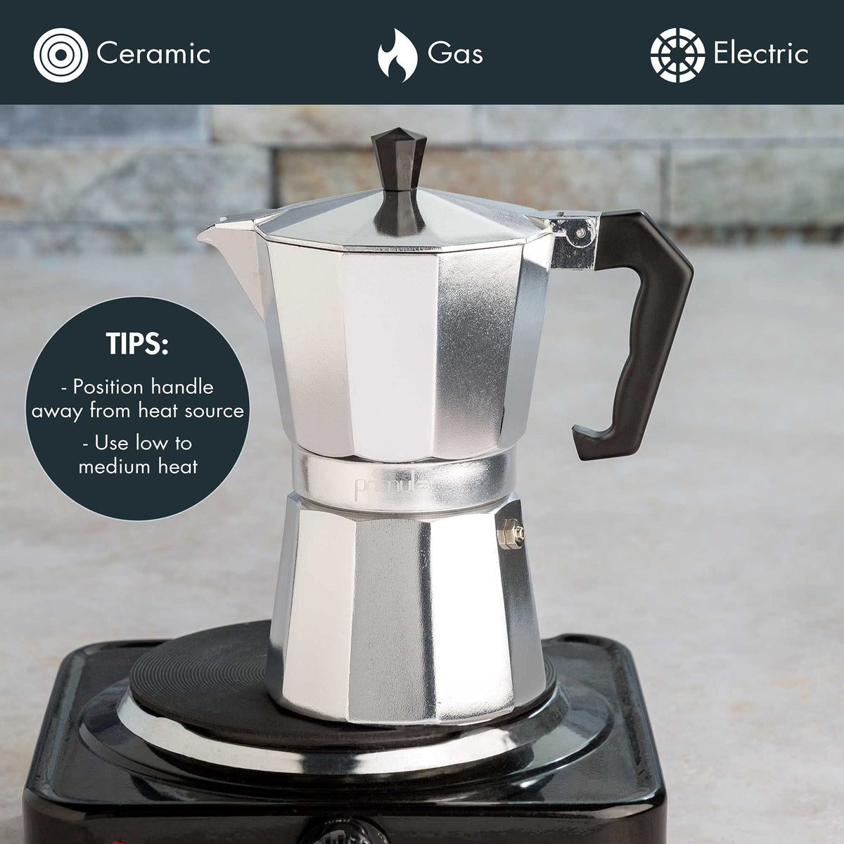 Primula Cuban coffee style from moka pot for bold mornings