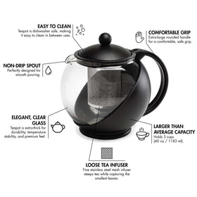 Primula dishwasher safe teapot simplifies cleanup after tea time.
