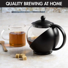 Primula glass teapot bloom view lets you watch flowering tea unfold.
