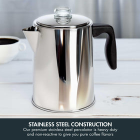 Primula Stovetop Coffee Percolator dishwasher-safe pot and filter
