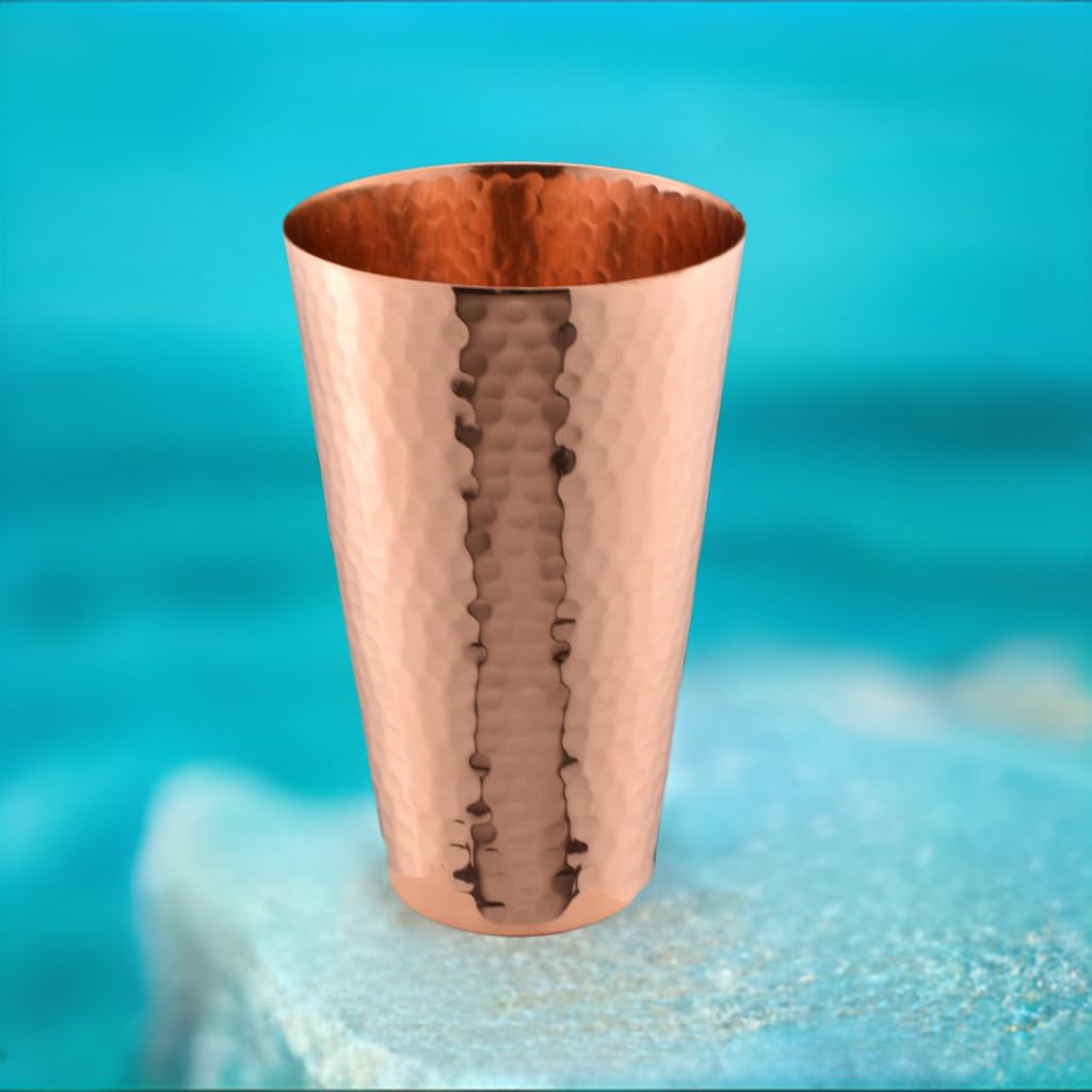 Prince of Scots easy-care coated copper tumbler resists tarnish and cleans easily