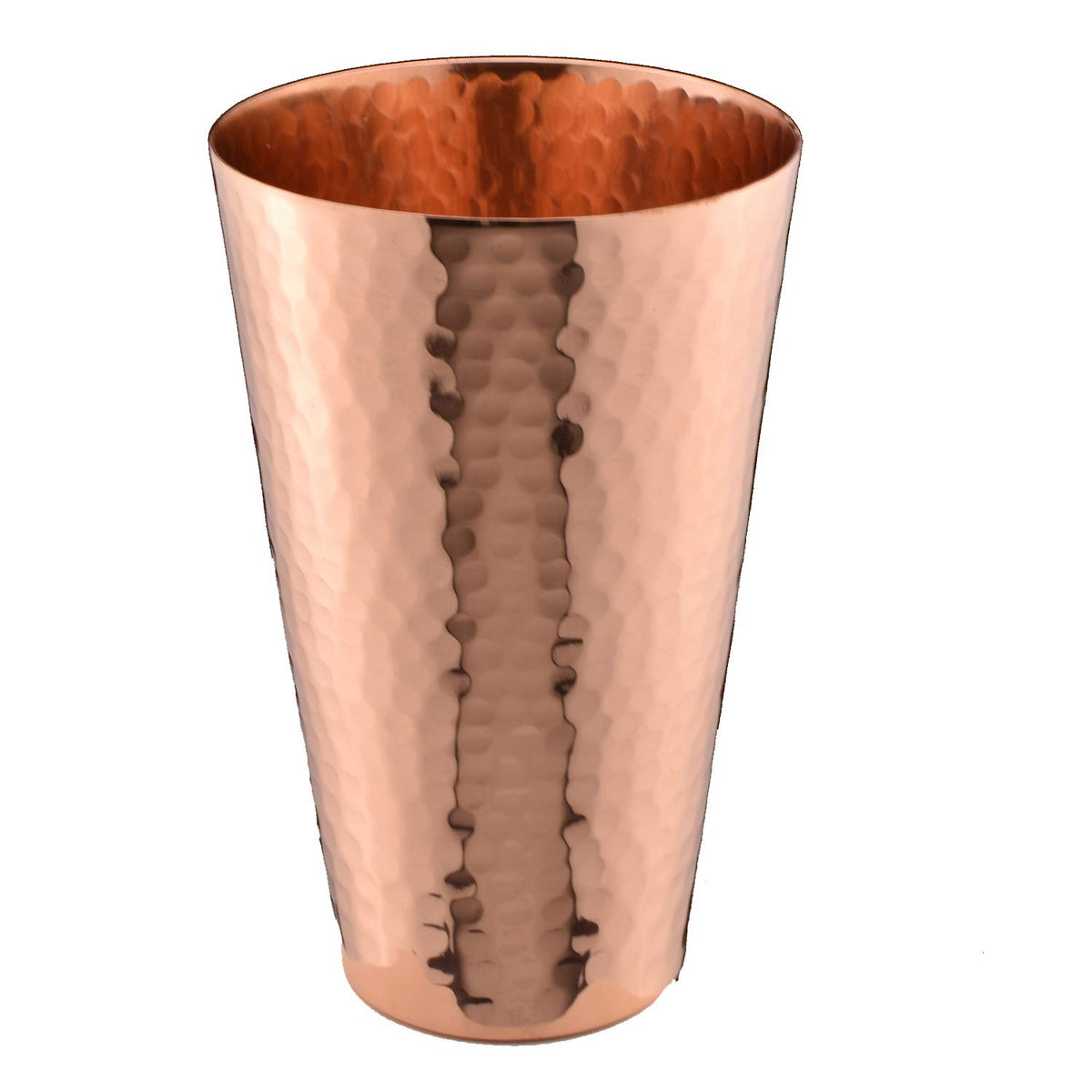 Prince of Scots hammered copper tumbler 18-ounce keeps drinks cold, ideal for ice tea