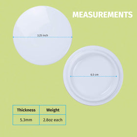 PRINT SUPREMACY mug lid white top view—sleek ceramic edge.