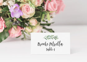 Printed Party Elegant Branch place card blank for customization and personalization
