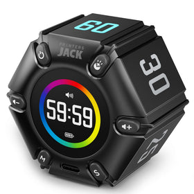 Printers Jack Pomodoro Timer front view shows quick presets for focused sessions